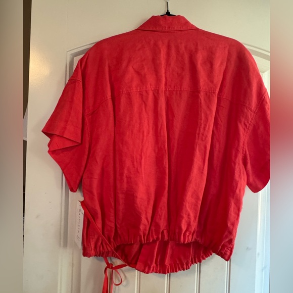 Athleta Playa TieCoral 100% Linen Blouse 3X, NWT - Picture 10 of 10